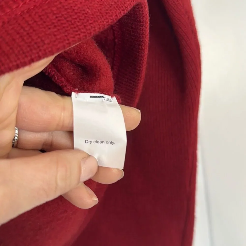 J.crew vintage red Lambswool cotton blend collared sweater small - Picture 5 of 10